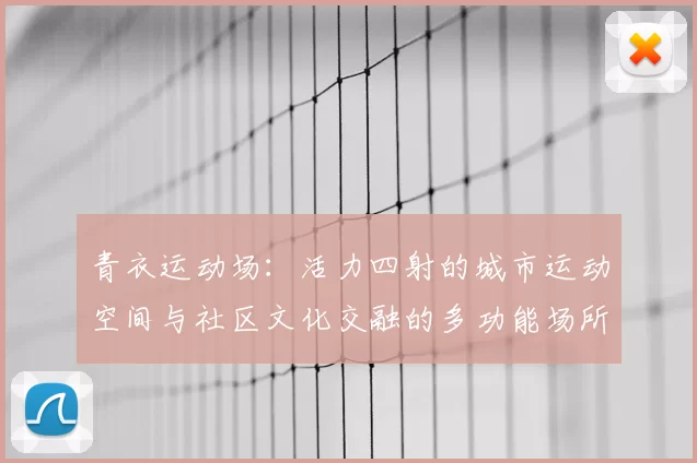 青衣运动场：活力四射的城市运动空间与社区文化交融的多功能场所